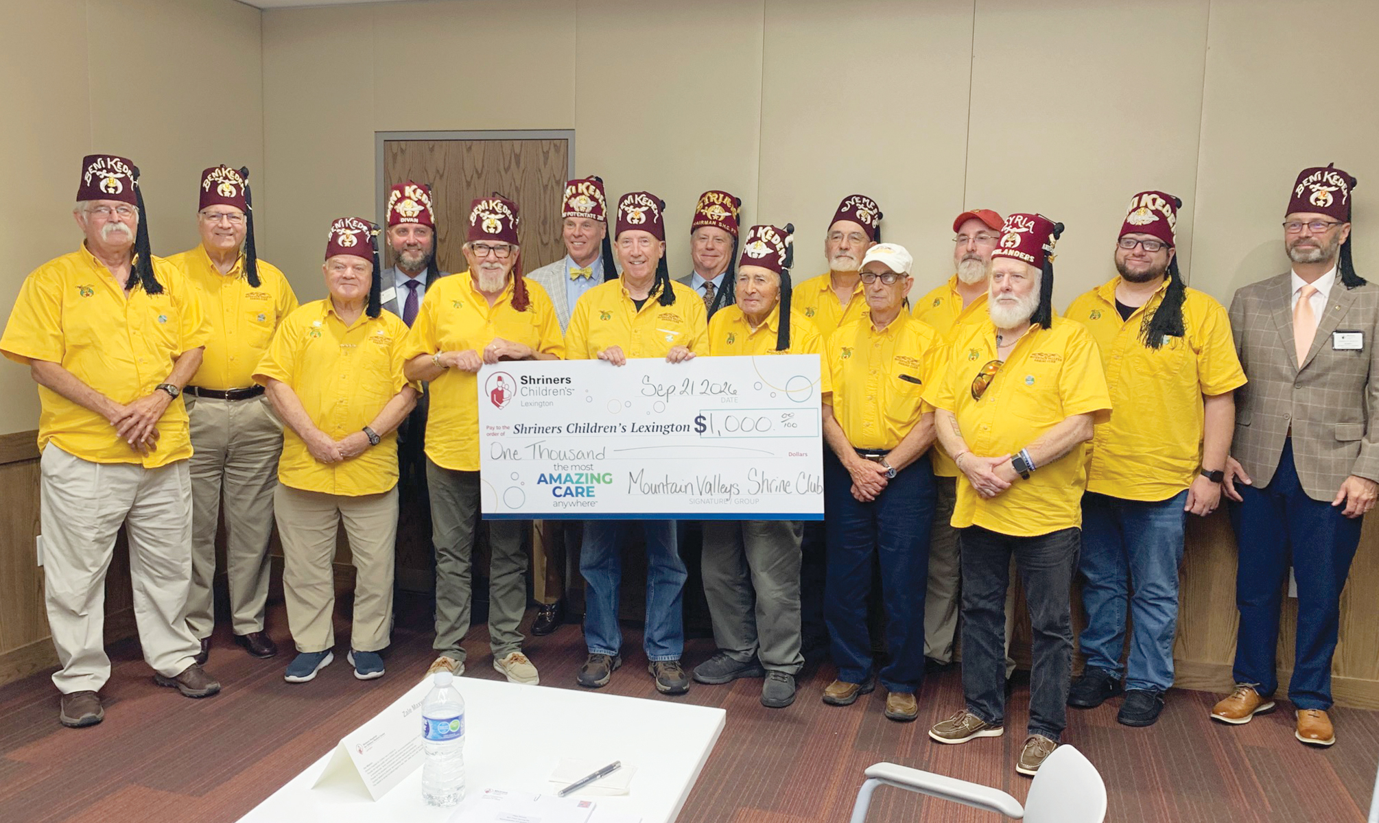 Local Shriners donate to children’s hospital